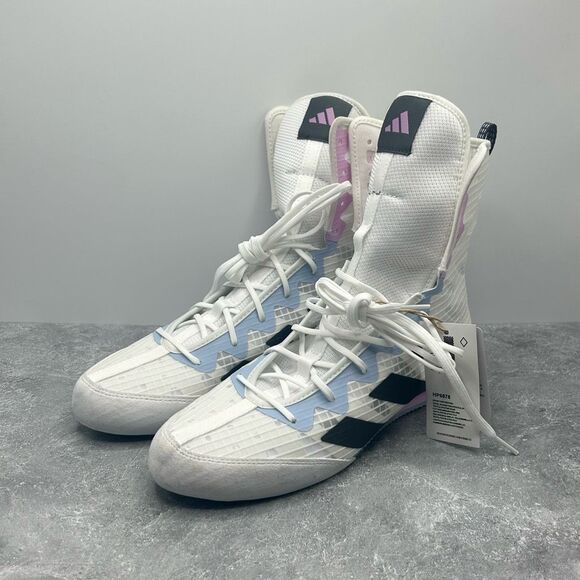 NWT Adidas BoxHog 4 'White' Boxing Training Shoes HP6878 Men's 7.5 women’s 8.5 - Picture 1 of 15